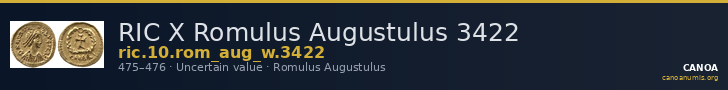 RIC X Romulus Augustulus 3422 — CANOA
