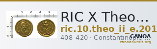 RIC X Theodosius II (East) 201 — CANOA