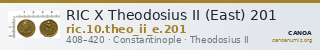 RIC X Theodosius II (East) 201 — CANOA