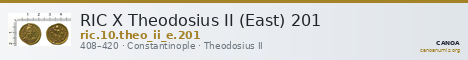 RIC X Theodosius II (East) 201 — CANOA