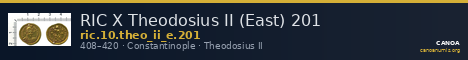 RIC X Theodosius II (East) 201 — CANOA
