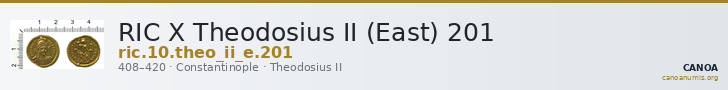 RIC X Theodosius II (East) 201 — CANOA