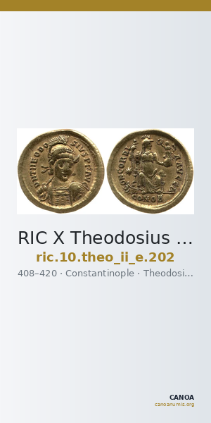 RIC X Theodosius II (East) 202 — CANOA