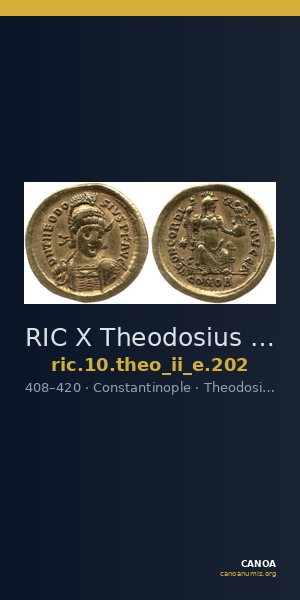 RIC X Theodosius II (East) 202 — CANOA