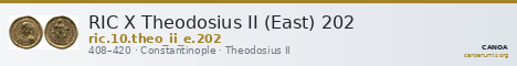 RIC X Theodosius II (East) 202 — CANOA