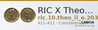 RIC X Theodosius II (East) 203 — CANOA