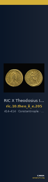 RIC X Theodosius II (East) 205 — CANOA