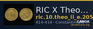 RIC X Theodosius II (East) 205 — CANOA