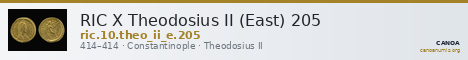 RIC X Theodosius II (East) 205 — CANOA