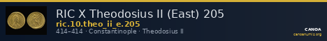 RIC X Theodosius II (East) 205 — CANOA