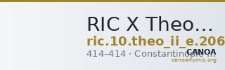 RIC X Theodosius II (East) 206 — CANOA