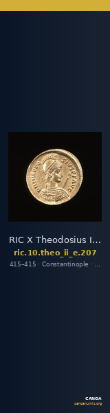 RIC X Theodosius II (East) 207 — CANOA