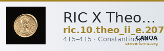 RIC X Theodosius II (East) 207 — CANOA