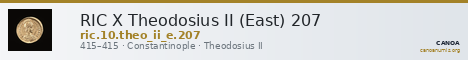 RIC X Theodosius II (East) 207 — CANOA