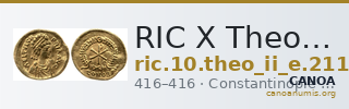 RIC X Theodosius II (East) 211 — CANOA