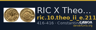 RIC X Theodosius II (East) 211 — CANOA