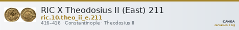 RIC X Theodosius II (East) 211 — CANOA