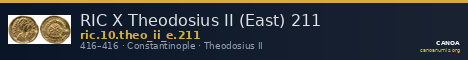 RIC X Theodosius II (East) 211 — CANOA