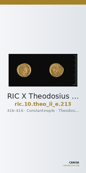 RIC X Theodosius II (East) 213 — CANOA