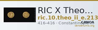 RIC X Theodosius II (East) 213 — CANOA