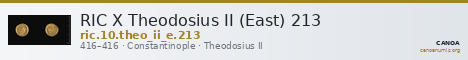 RIC X Theodosius II (East) 213 — CANOA