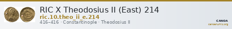 RIC X Theodosius II (East) 214 — CANOA