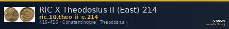 RIC X Theodosius II (East) 214 — CANOA