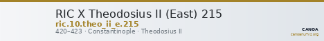 RIC X Theodosius II (East) 215 — CANOA