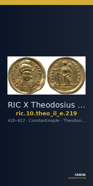RIC X Theodosius II (East) 219 — CANOA