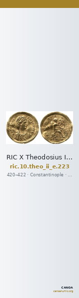 RIC X Theodosius II (East) 223 — CANOA