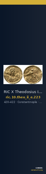 RIC X Theodosius II (East) 223 — CANOA