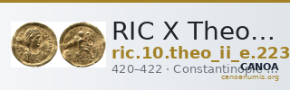 RIC X Theodosius II (East) 223 — CANOA
