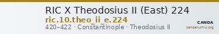 RIC X Theodosius II (East) 224 — CANOA