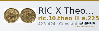 RIC X Theodosius II (East) 225 — CANOA