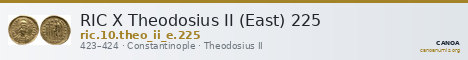 RIC X Theodosius II (East) 225 — CANOA