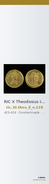RIC X Theodosius II (East) 228 — CANOA