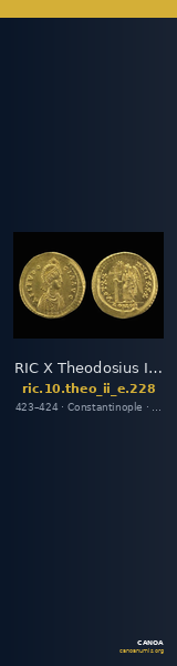 RIC X Theodosius II (East) 228 — CANOA