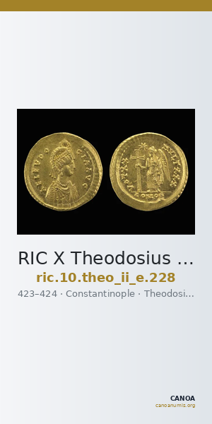 RIC X Theodosius II (East) 228 — CANOA