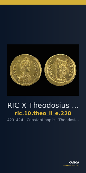 RIC X Theodosius II (East) 228 — CANOA