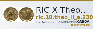 RIC X Theodosius II (East) 230 — CANOA