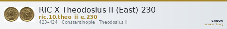 RIC X Theodosius II (East) 230 — CANOA