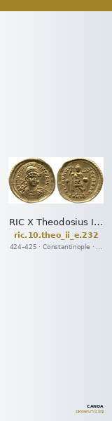 RIC X Theodosius II (East) 232 — CANOA