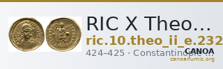 RIC X Theodosius II (East) 232 — CANOA