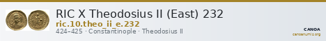 RIC X Theodosius II (East) 232 — CANOA