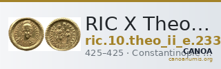 RIC X Theodosius II (East) 233 — CANOA
