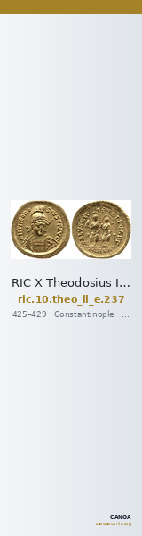 RIC X Theodosius II (East) 237 — CANOA