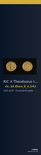 RIC X Theodosius II (East) 242 — CANOA