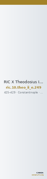 RIC X Theodosius II (East) 249 — CANOA
