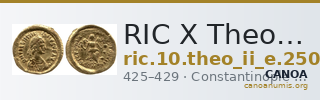 RIC X Theodosius II (East) 250 — CANOA