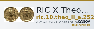 RIC X Theodosius II (East) 252 — CANOA